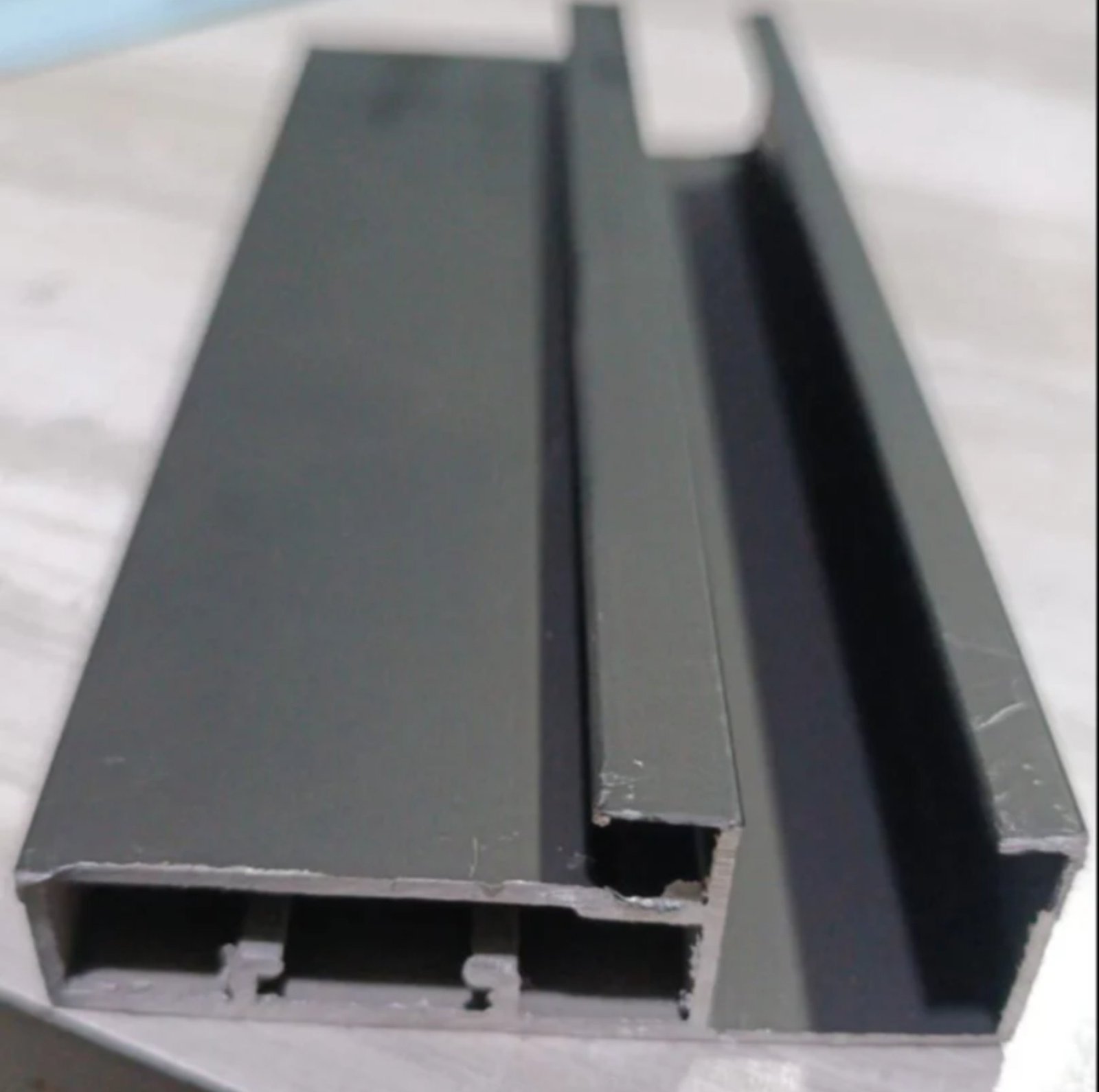 202 Glass Handle Profile 68mm Light- Black Matt - Image 1